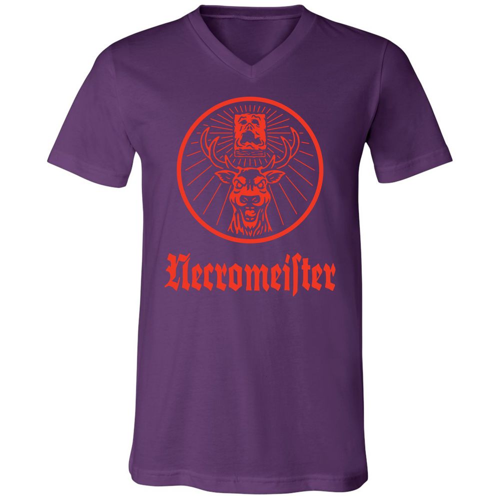 Unisex V-Neck T-Shirt - TVZFM4XH - Team Purple - 9