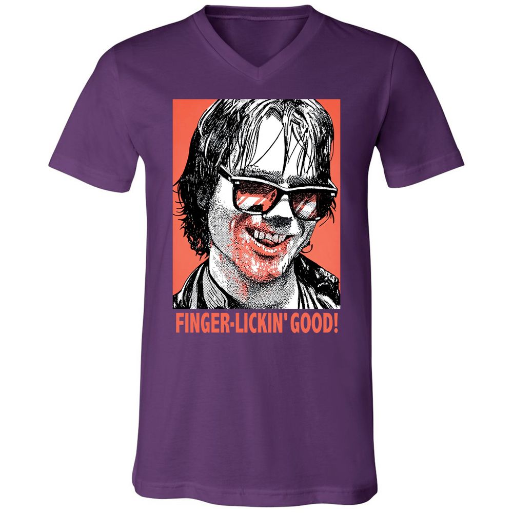 Unisex V-Neck T-Shirt - UAX1N4AU - Team Purple - 9