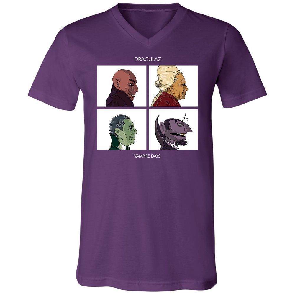 Unisex V-Neck T-Shirt - 9GP53RDJ - Team Purple - 9