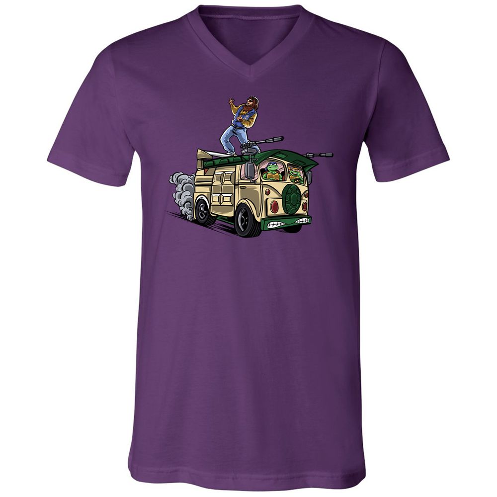 Unisex V-Neck T-Shirt - EYEQUJ66 - Team Purple - 9