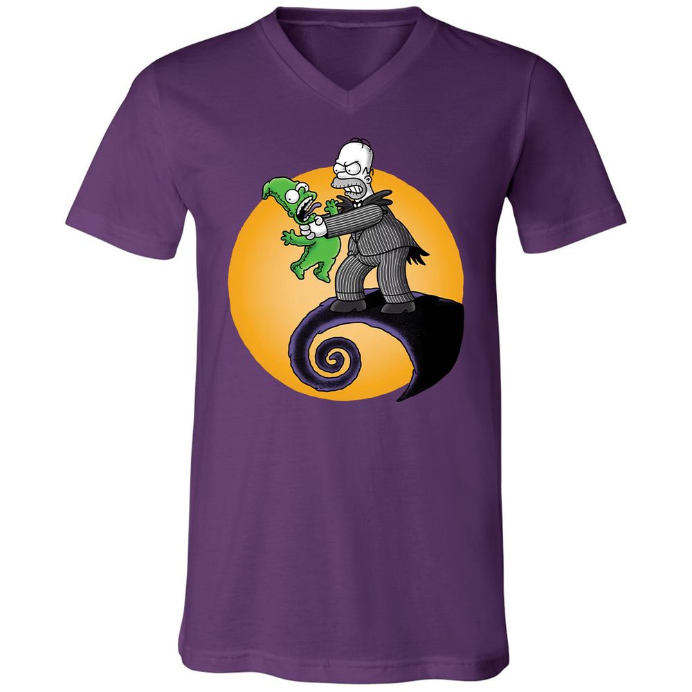 Unisex V-Neck T-Shirt - ZKTMZ4YA - Team Purple - 9