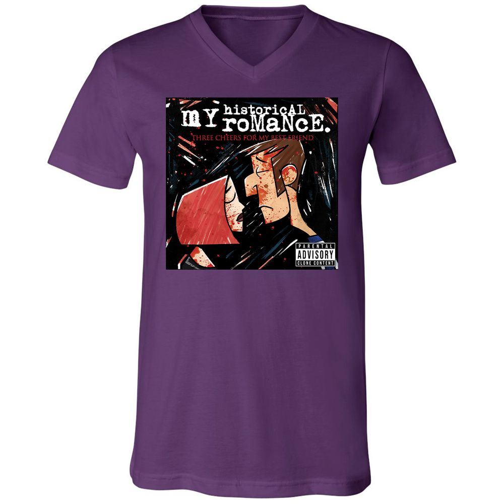 Unisex V-Neck T-Shirt - H61NCCYZ - Team Purple - 9