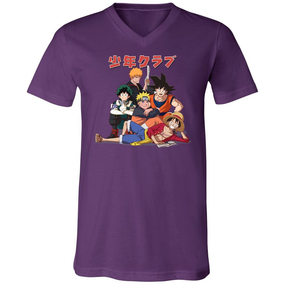 Unisex V-Neck T-Shirt - B54SA8AQ - Team Purple - 9