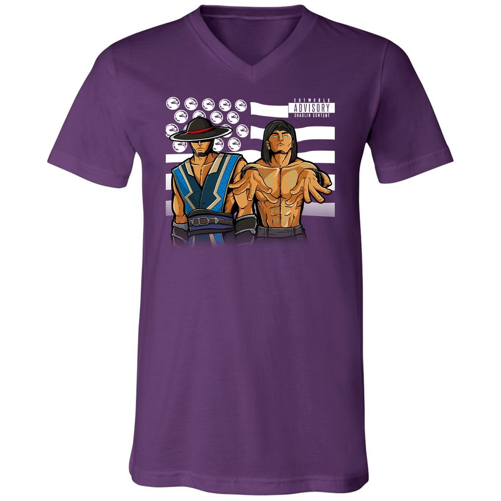Unisex V-Neck T-Shirt - HZHQRXWW - Team Purple - 9