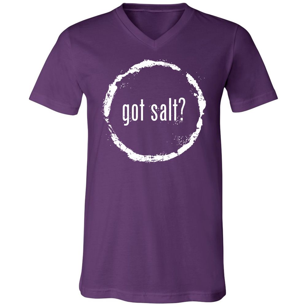 Unisex V-Neck T-Shirt - CAQLBXHW - Team Purple - 9