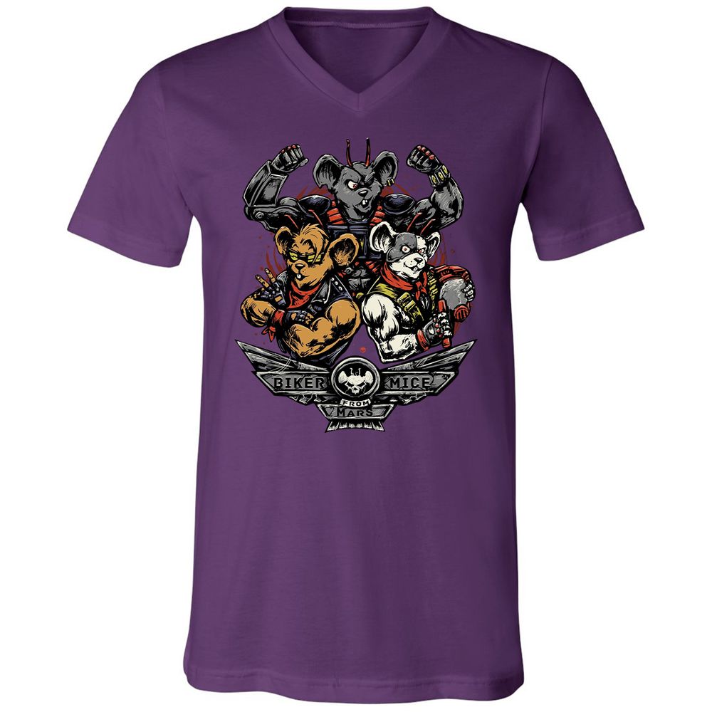 Unisex V-Neck T-Shirt - Z51R8RRB - Team Purple - 9