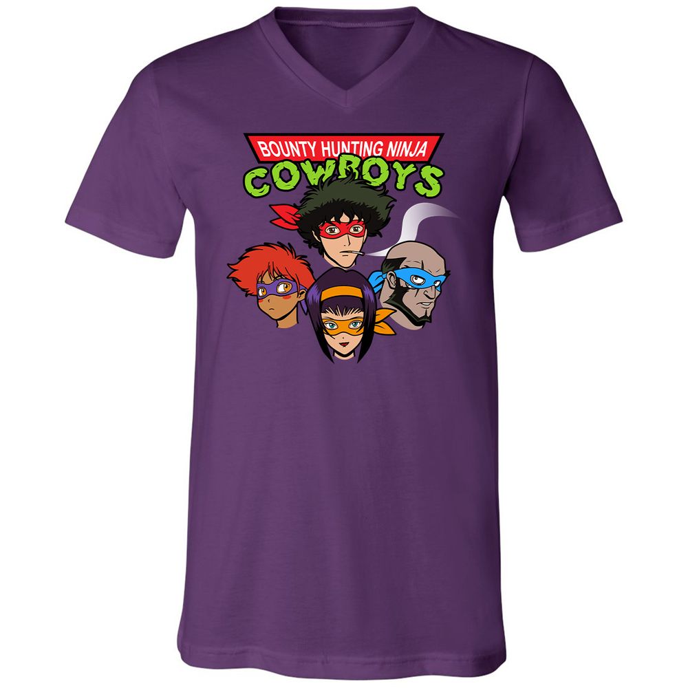 Unisex V-Neck T-Shirt - FNJLQGTT - Team Purple - 9