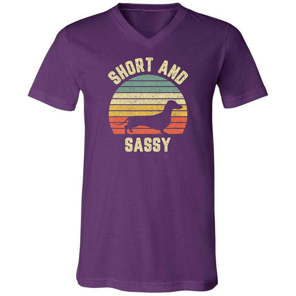 Unisex V-Neck T-Shirt - XU1HRA42 - Team Purple - 9