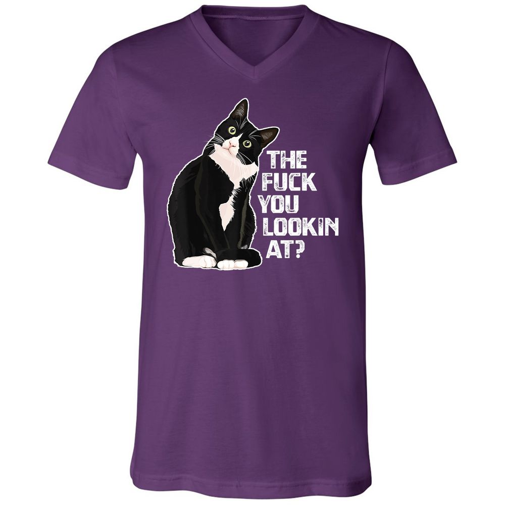 Unisex V-Neck T-Shirt - NWKDUSVB - Team Purple - 9