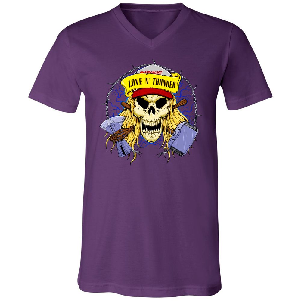 Unisex V-Neck T-Shirt - QT1H9JAL - Team Purple - 9