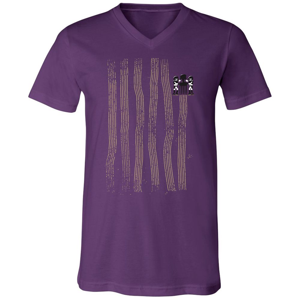 Unisex V-Neck T-Shirt - C5UD6S76 - Team Purple - 9