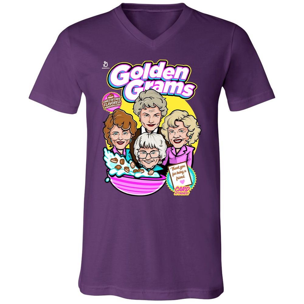 Unisex V-Neck T-Shirt - XWPW415Q - Team Purple - 9