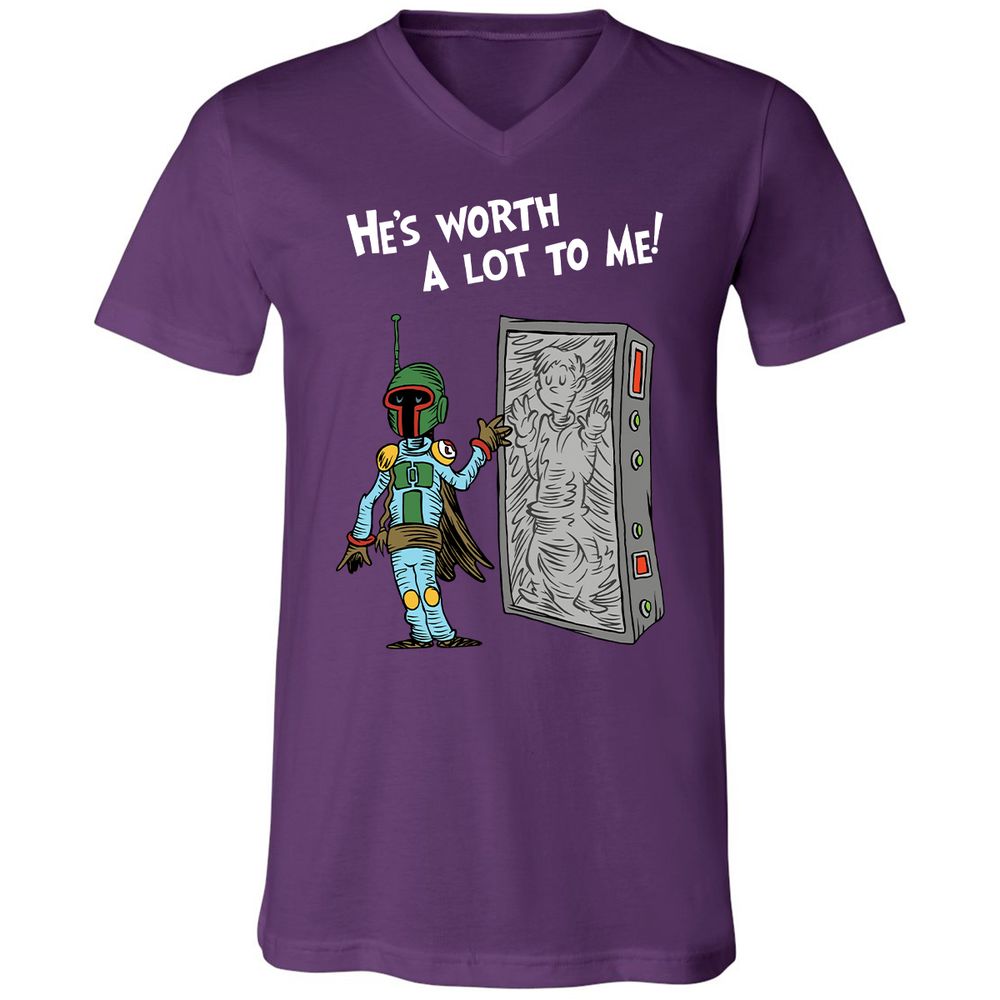 Unisex V-Neck T-Shirt - CXGAYZ3W - Team Purple - 9