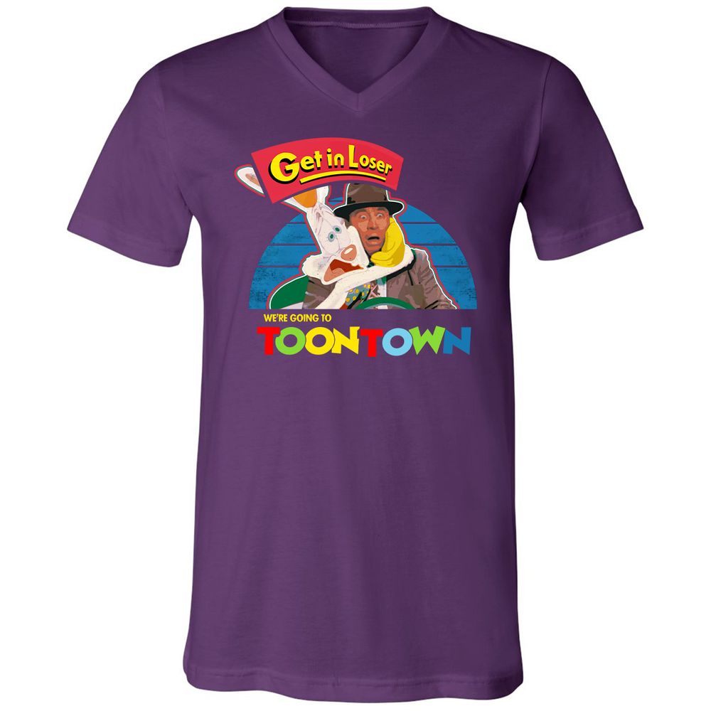 Unisex V-Neck T-Shirt - 4PXMDE5V - Team Purple - 9