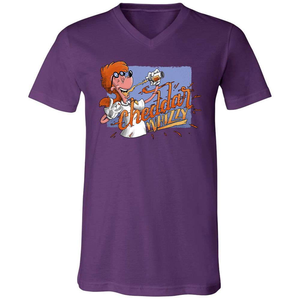 Unisex V-Neck T-Shirt - GL11TAGJ - Team Purple - 9