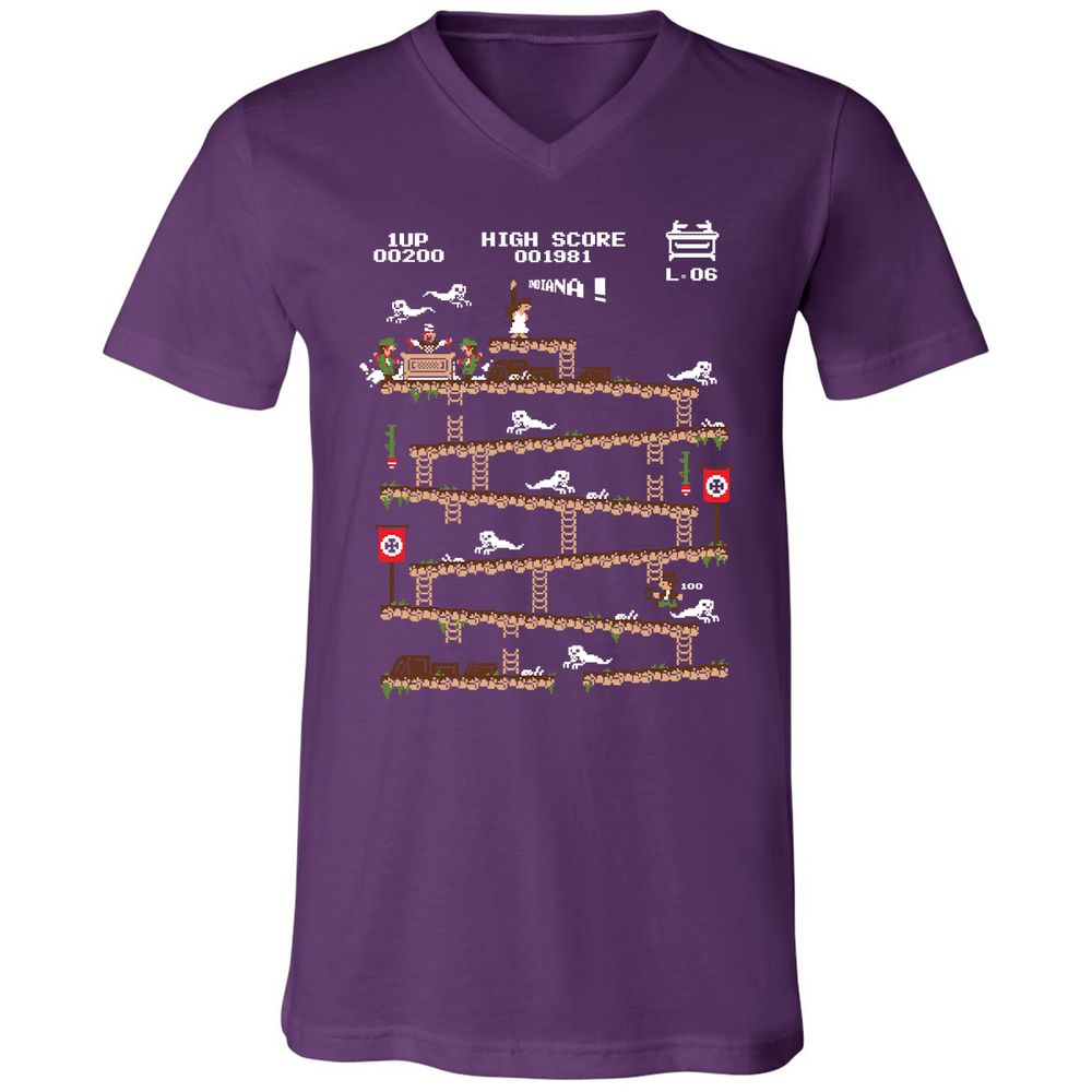 Unisex V-Neck T-Shirt - 34H8G4Y3 - Team Purple - 9