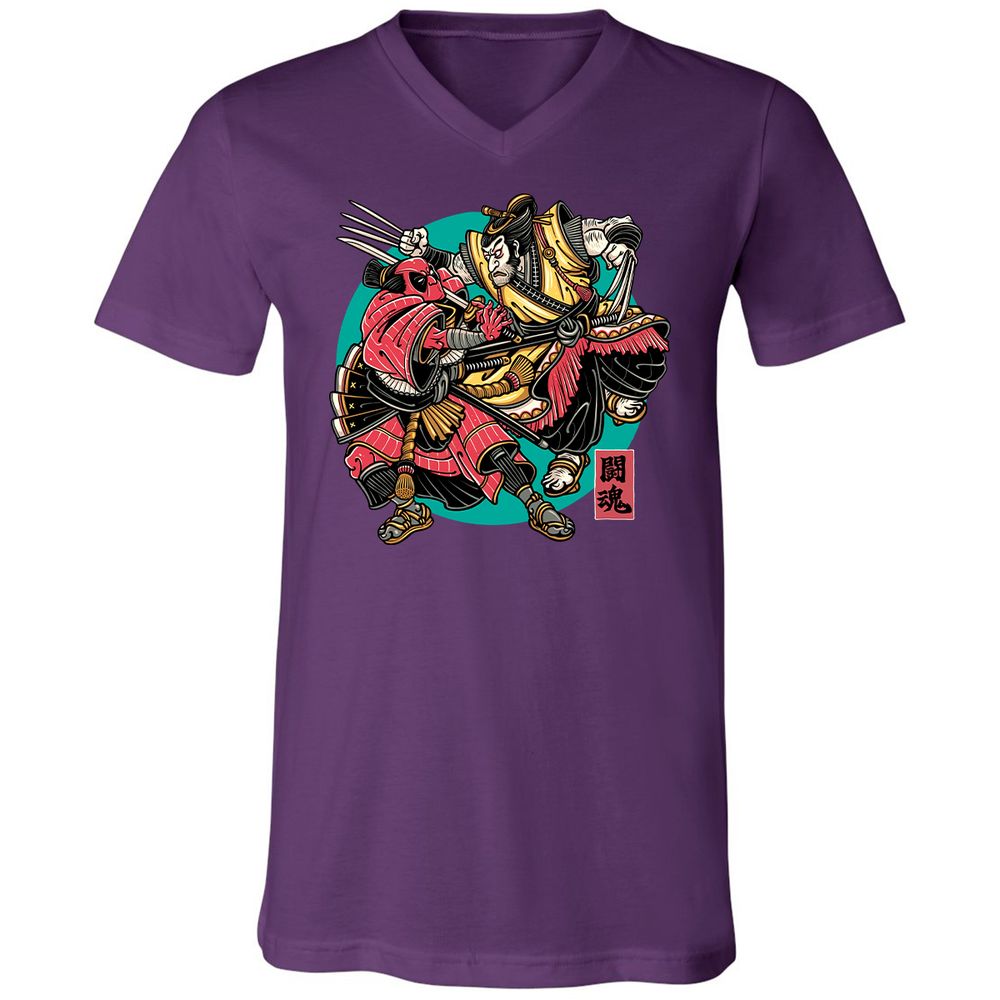 Unisex V-Neck T-Shirt - 96XJGKU9 - Team Purple - 9