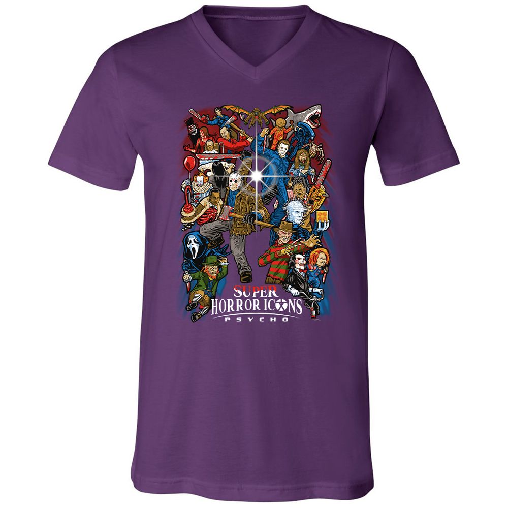 Unisex V-Neck T-Shirt - RK6G6V68 - Team Purple - 9