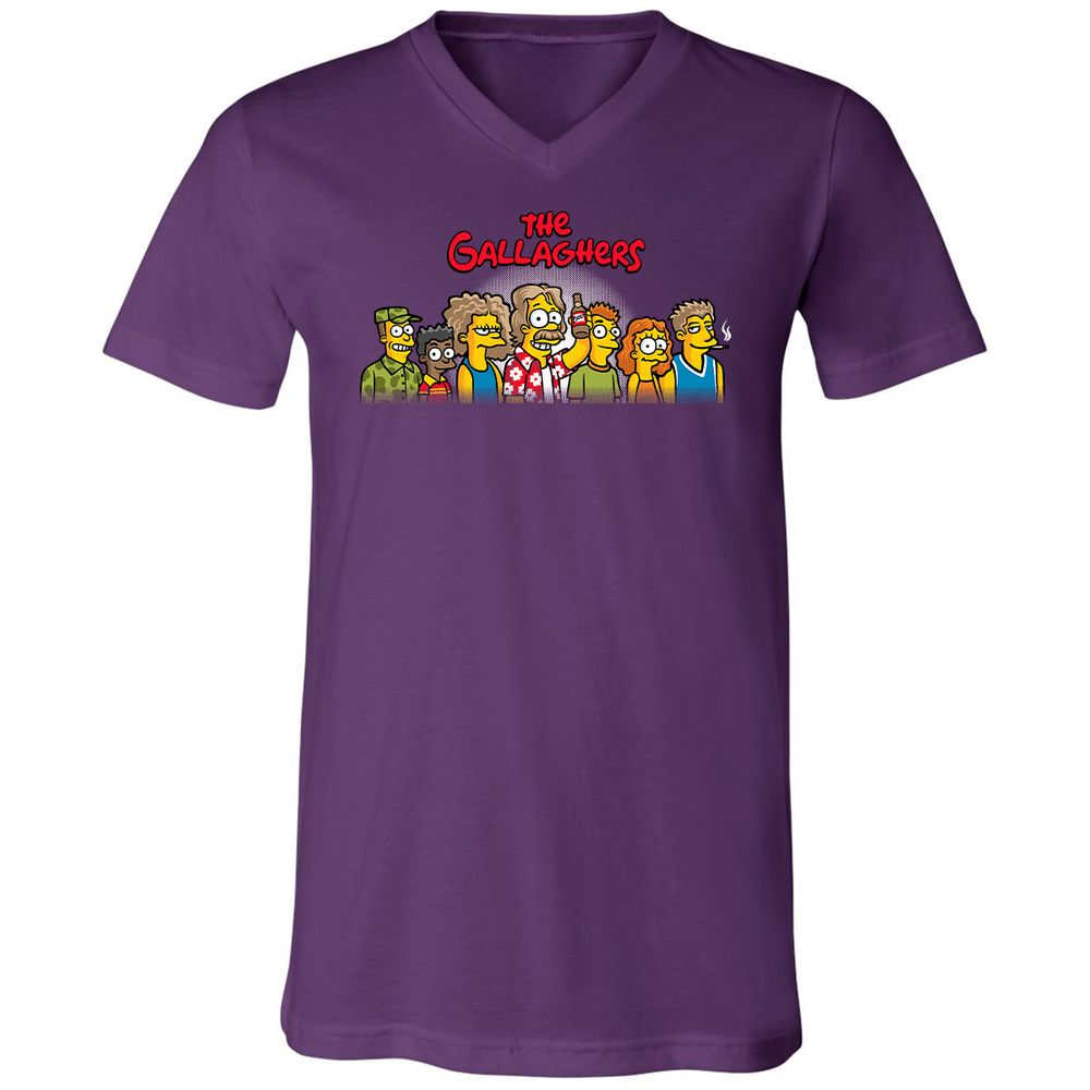 Unisex V-Neck T-Shirt - CAUBD64N - Team Purple - 9