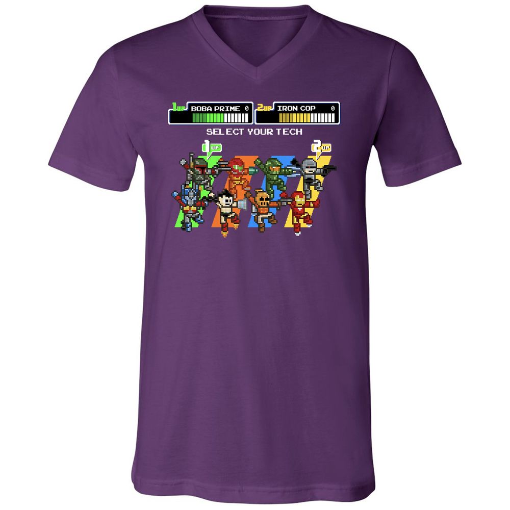 Unisex V-Neck T-Shirt - THQV8UVU - Team Purple - 9