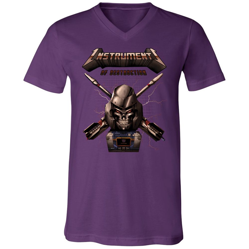 Unisex V-Neck T-Shirt - GJEAQVJM - Team Purple - 9