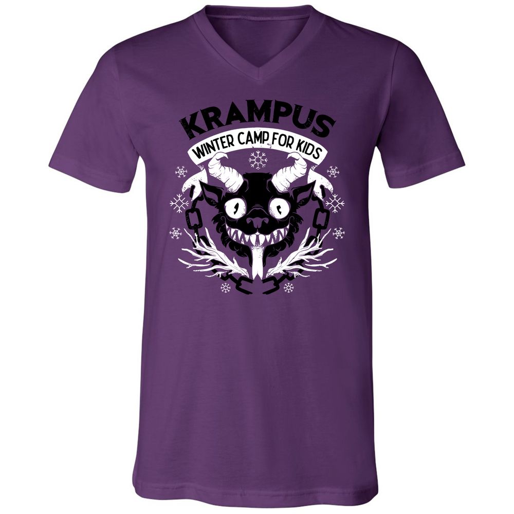 Unisex V-Neck T-Shirt - 2LC9QRG1 - Team Purple - 9