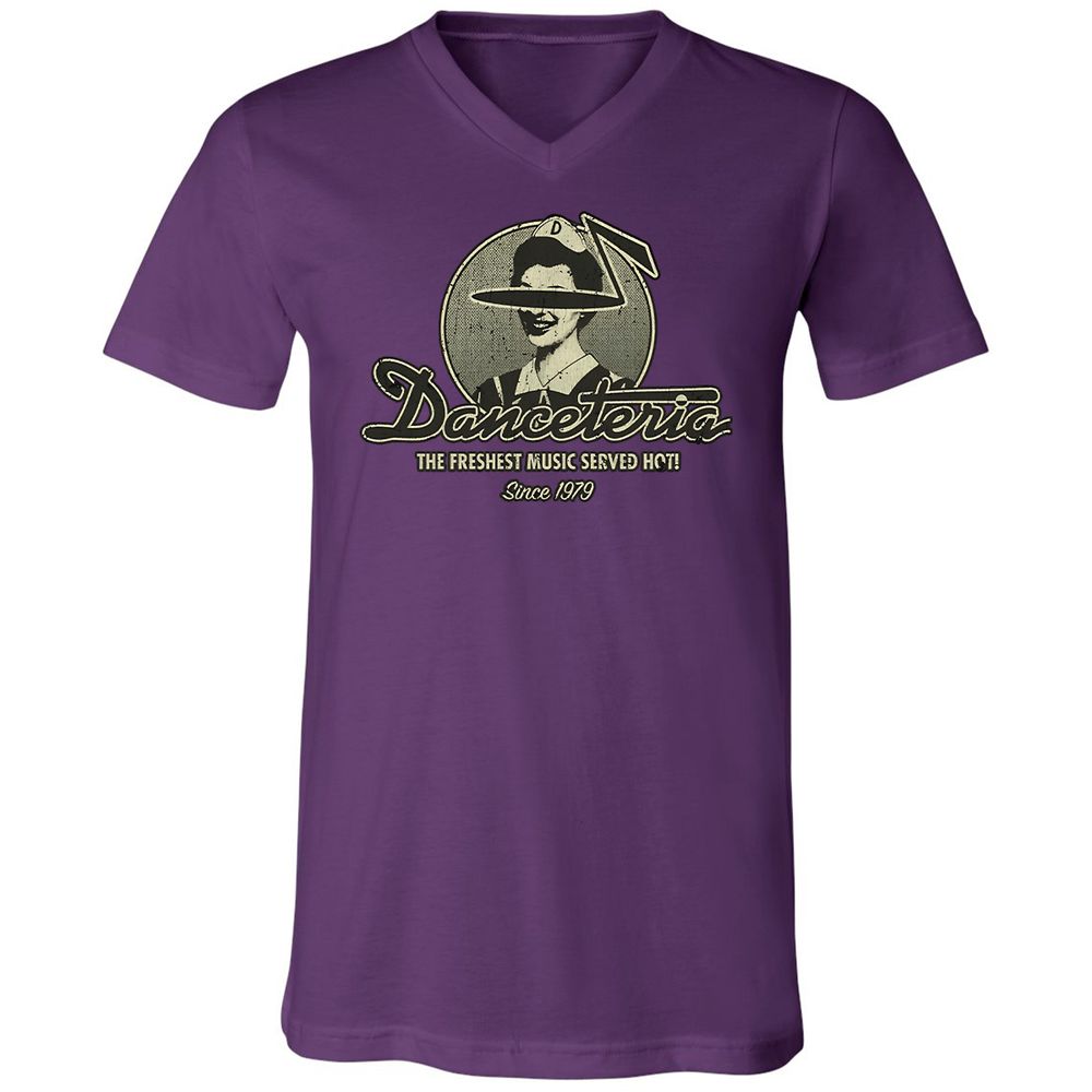 Unisex V-Neck T-Shirt - ZYTFCQ9L - Team Purple - 9