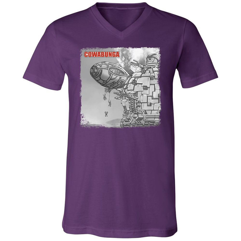 Unisex V-Neck T-Shirt - B691X59T - Team Purple - 9