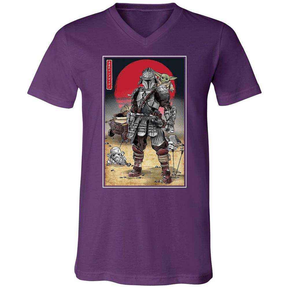 Unisex V-Neck T-Shirt - KEJKCCFN - Team Purple - 9