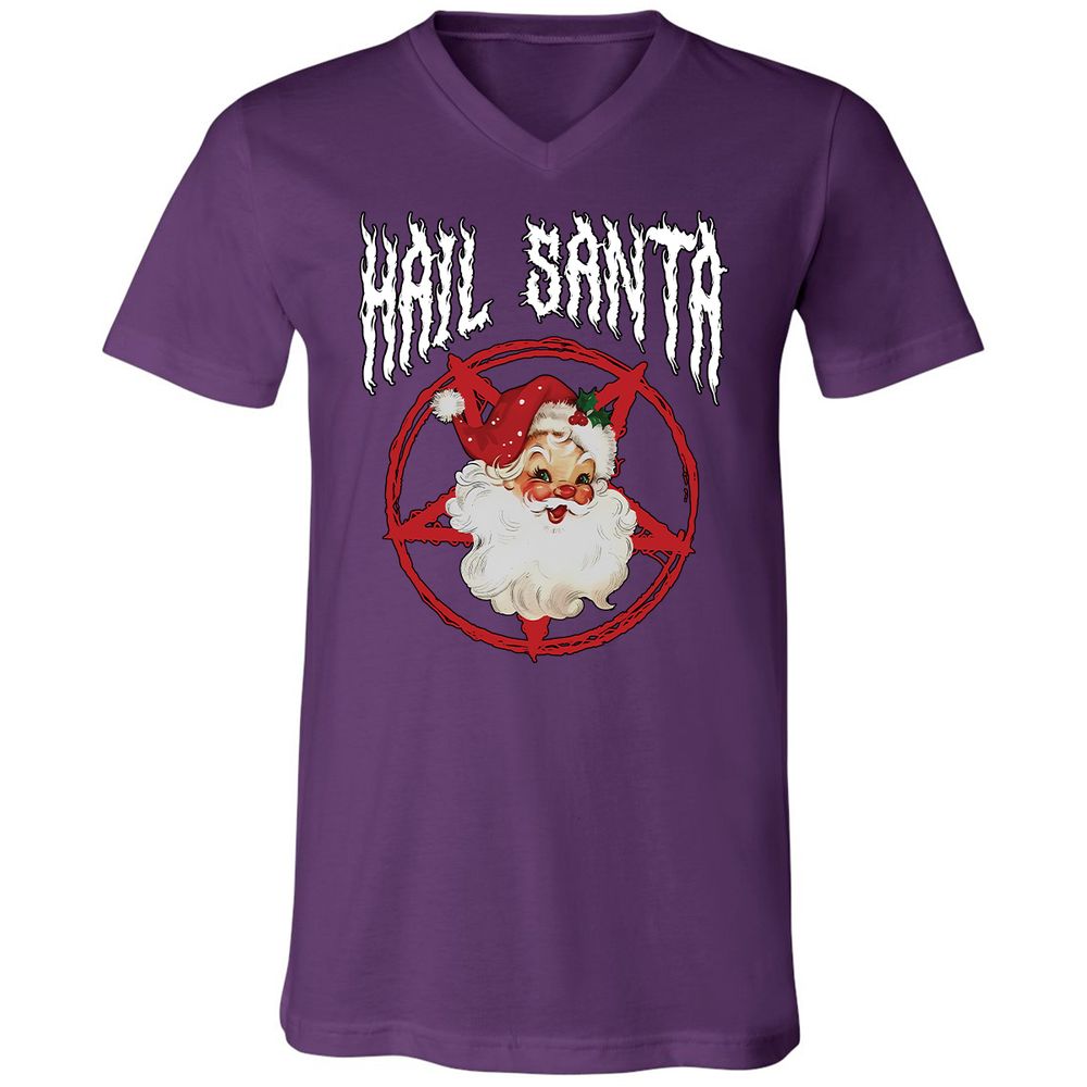 Unisex V-Neck T-Shirt - 1VNTQMZR - Team Purple - 9