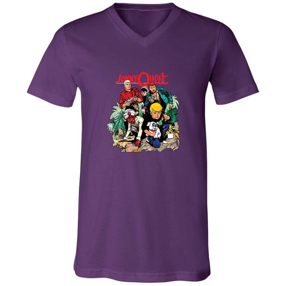 Unisex V-Neck T-Shirt - LMB3N4ZW - Team Purple - 9