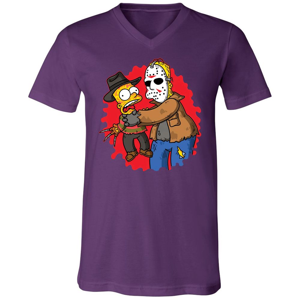 Unisex V-Neck T-Shirt - HCZ94N56 - Team Purple - 9