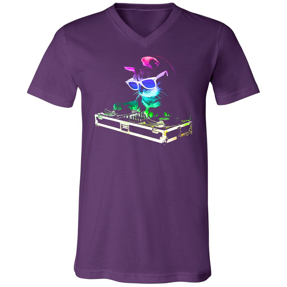 Unisex V-Neck T-Shirt - VY61PJTJ - Team Purple - 9