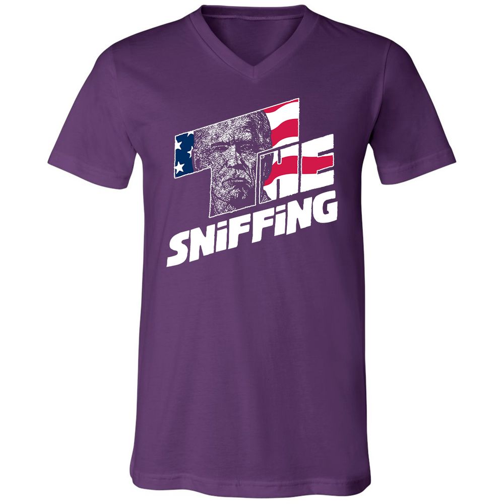 Unisex V-Neck T-Shirt - F8DRH4VS - Team Purple - 9