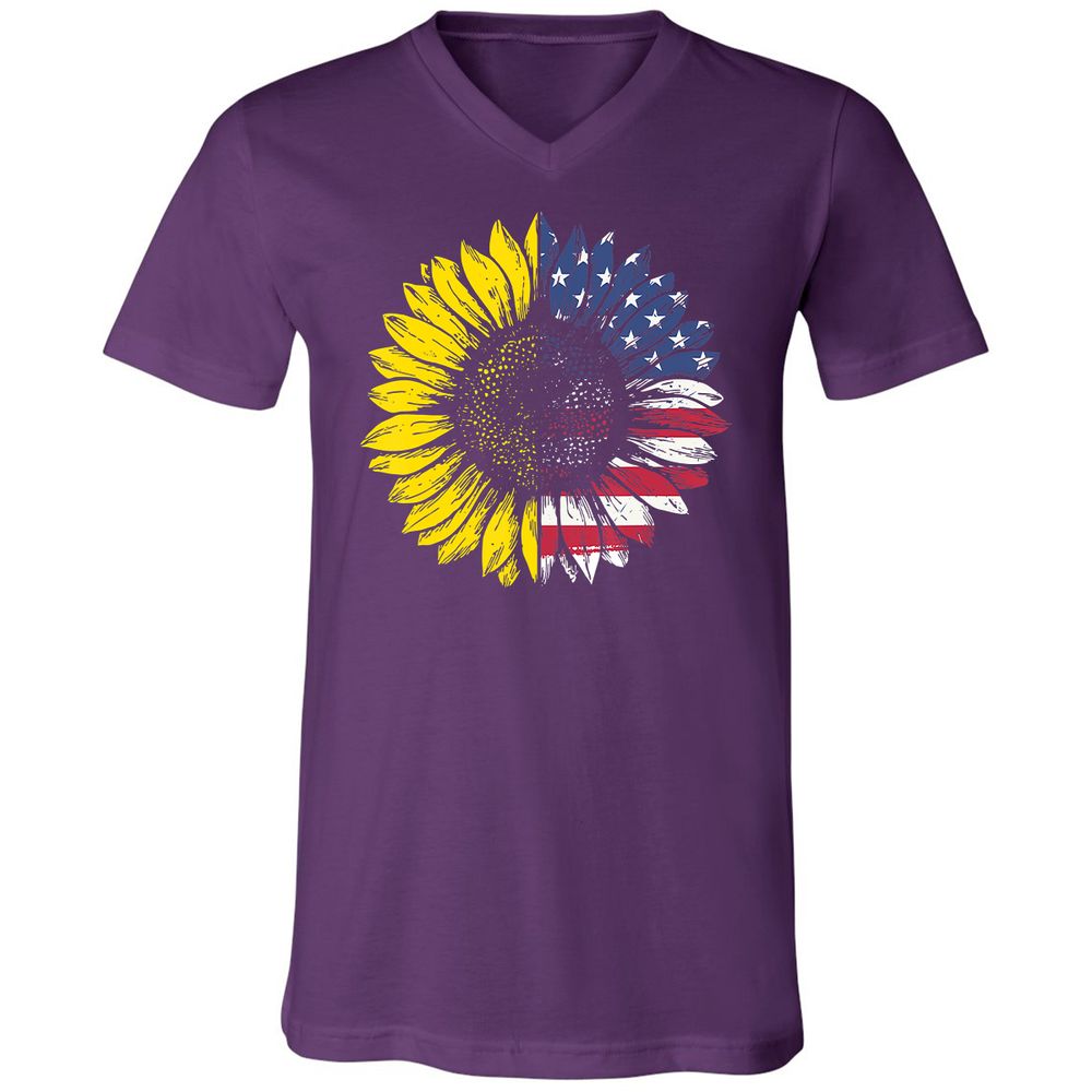 Unisex V-Neck T-Shirt - 9TPUB6SA - Team Purple - 9