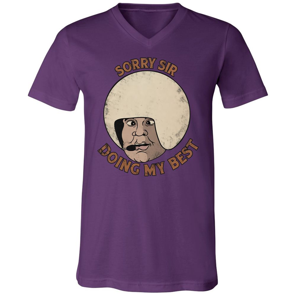 Unisex V-Neck T-Shirt - NVQCLK58 - Team Purple - 9