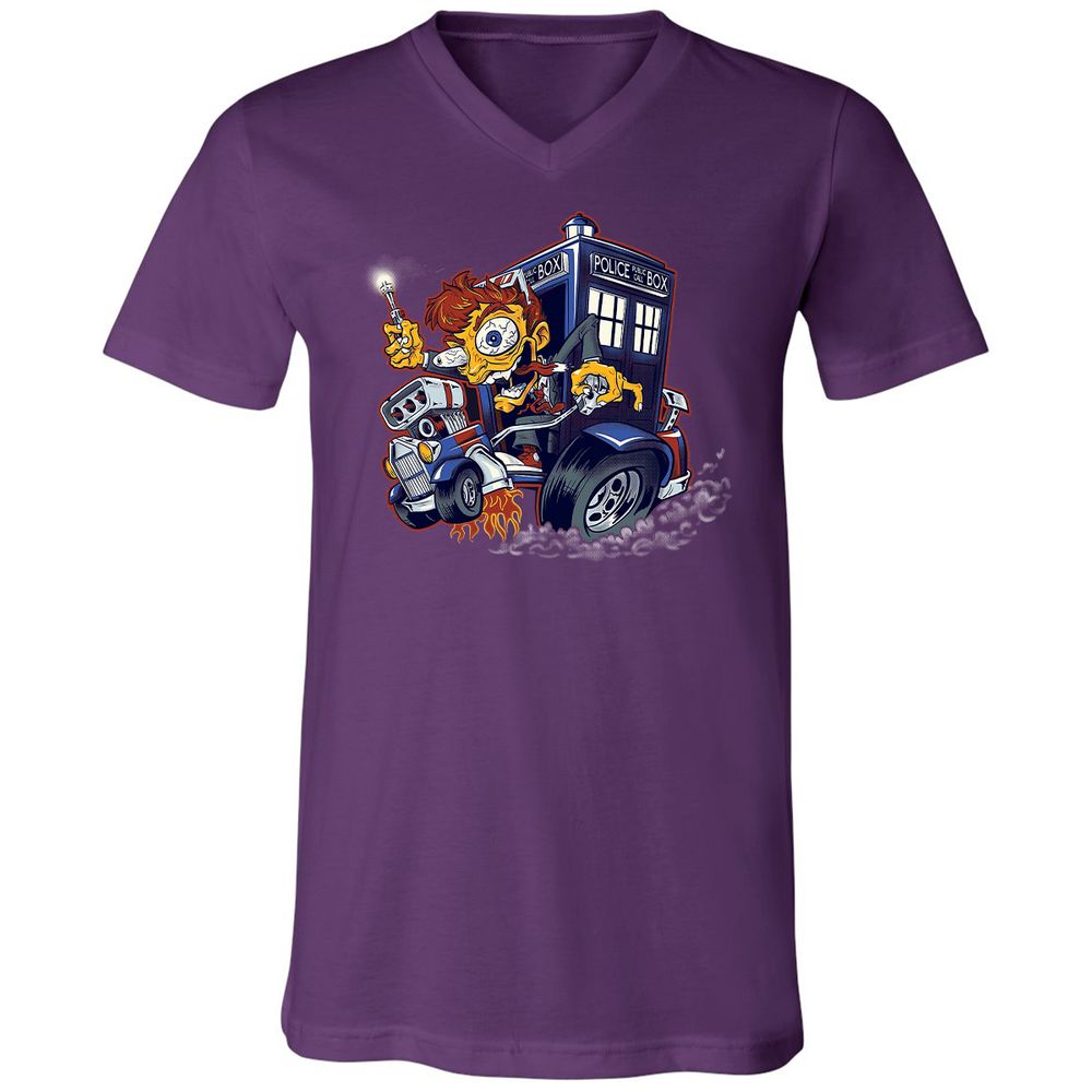 Unisex V-Neck T-Shirt - GPH5B3H6 - Team Purple - 9