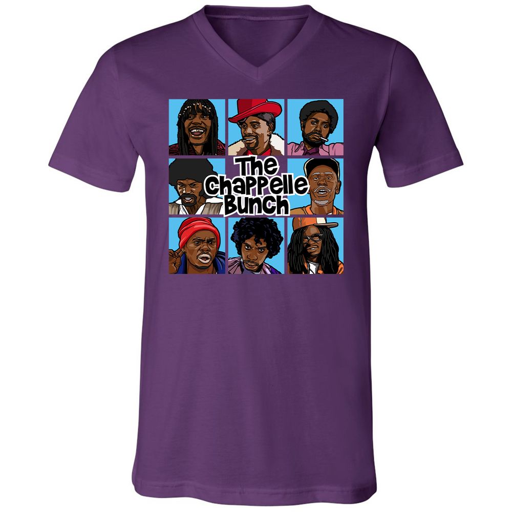 Unisex V-Neck T-Shirt - 6QZRCDC9 - Team Purple - 9