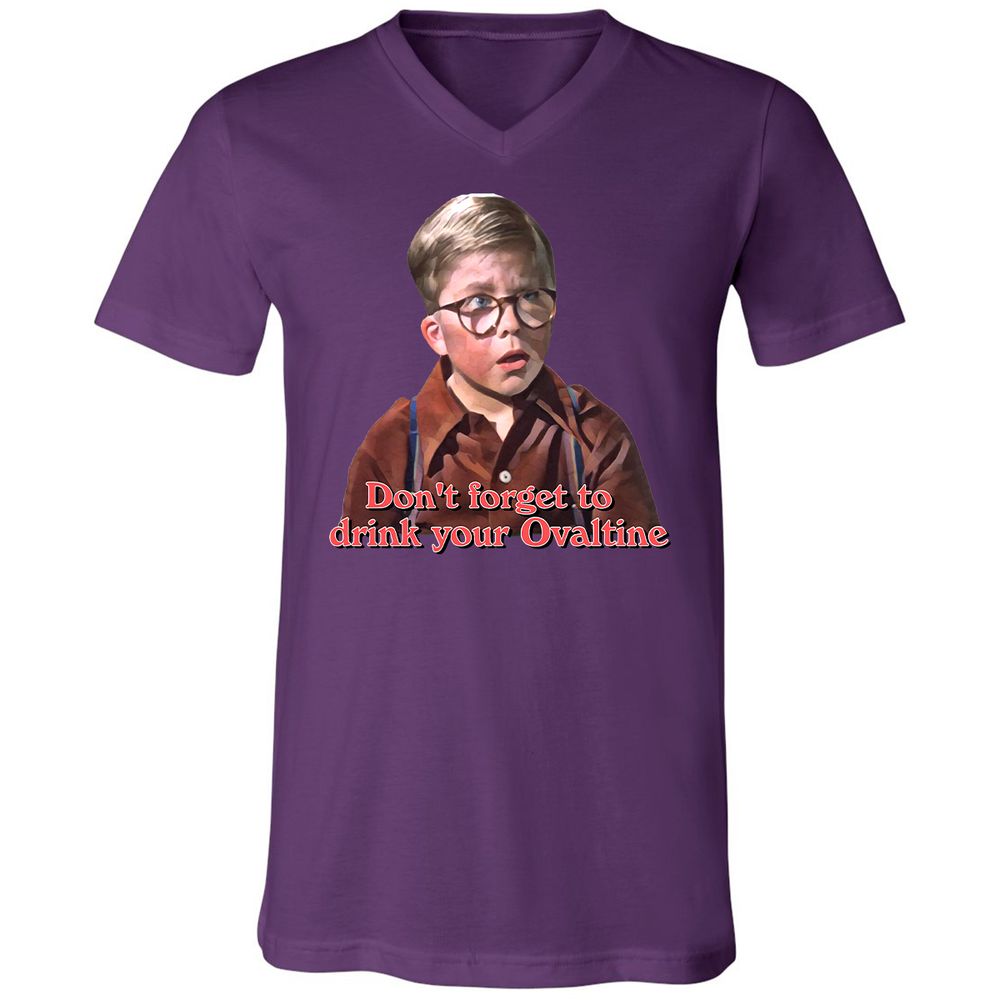 Unisex V-Neck T-Shirt - C8Y5D8T6 - Team Purple - 9