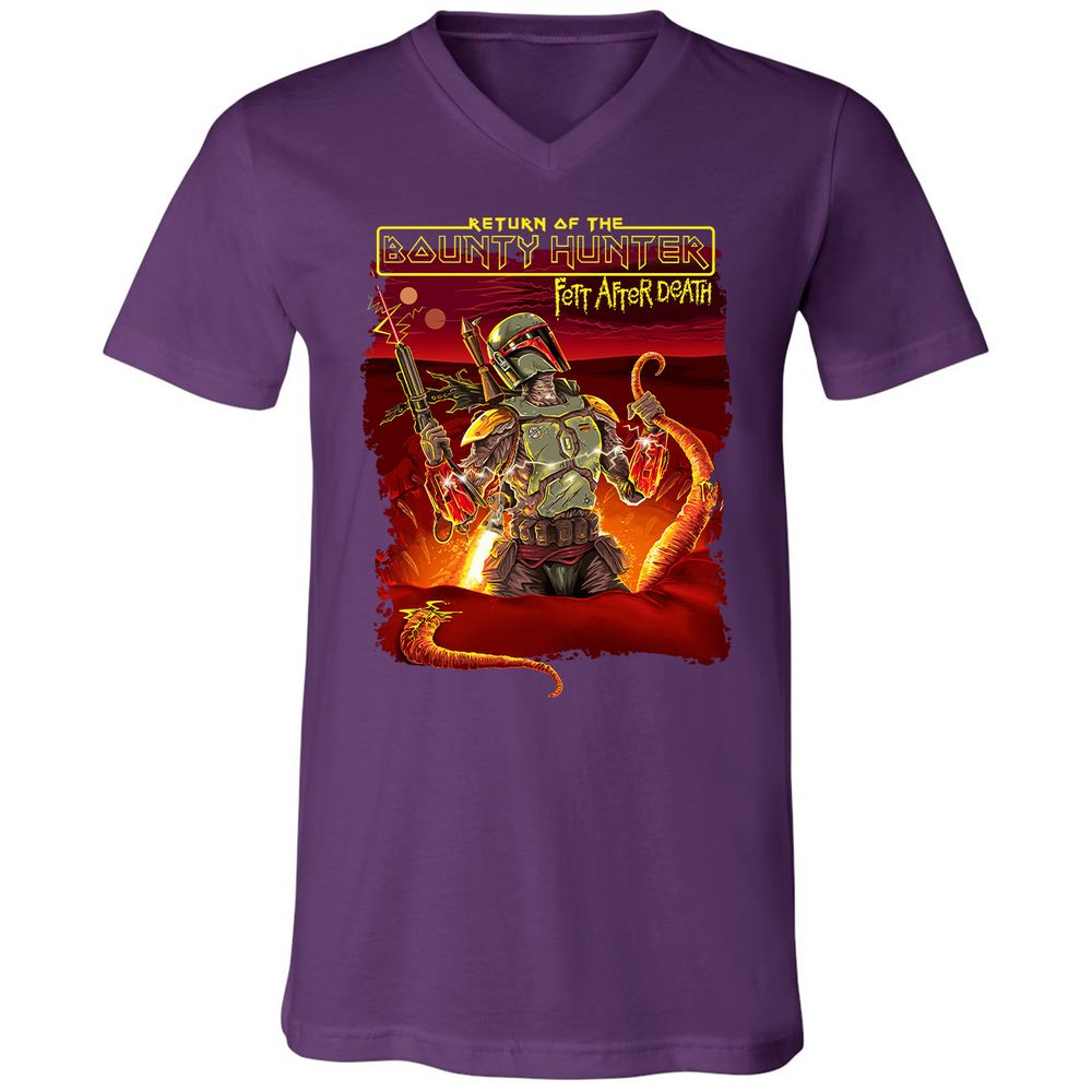 Unisex V-Neck T-Shirt - J46DSAMJ - Team Purple - 9