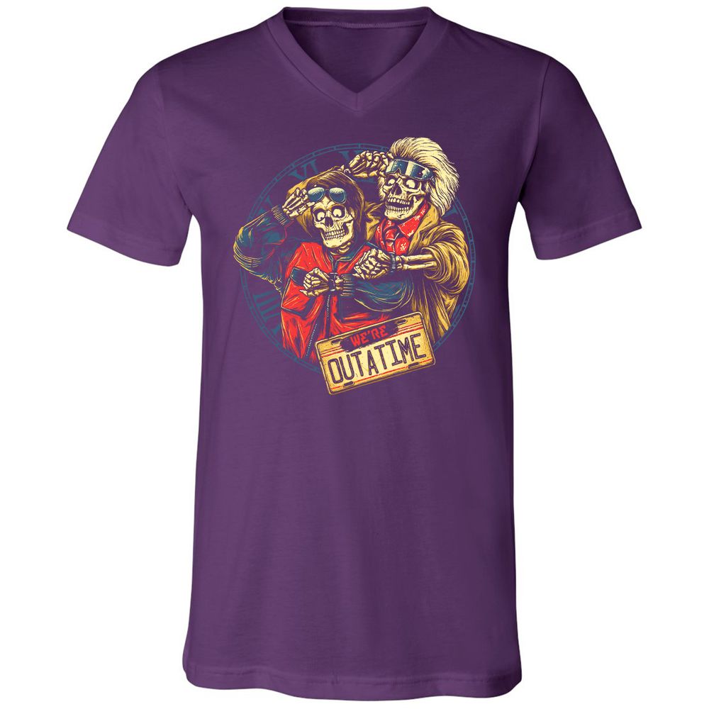 Unisex V-Neck T-Shirt - AG6XJLH8 - Team Purple - 9