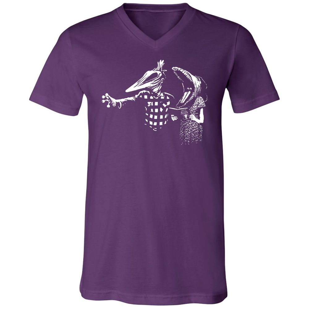 Unisex V-Neck T-Shirt - SG2VW966 - Team Purple - 9