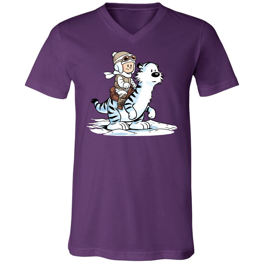 Unisex V-Neck T-Shirt - N8QLFK5G - Team Purple - 9