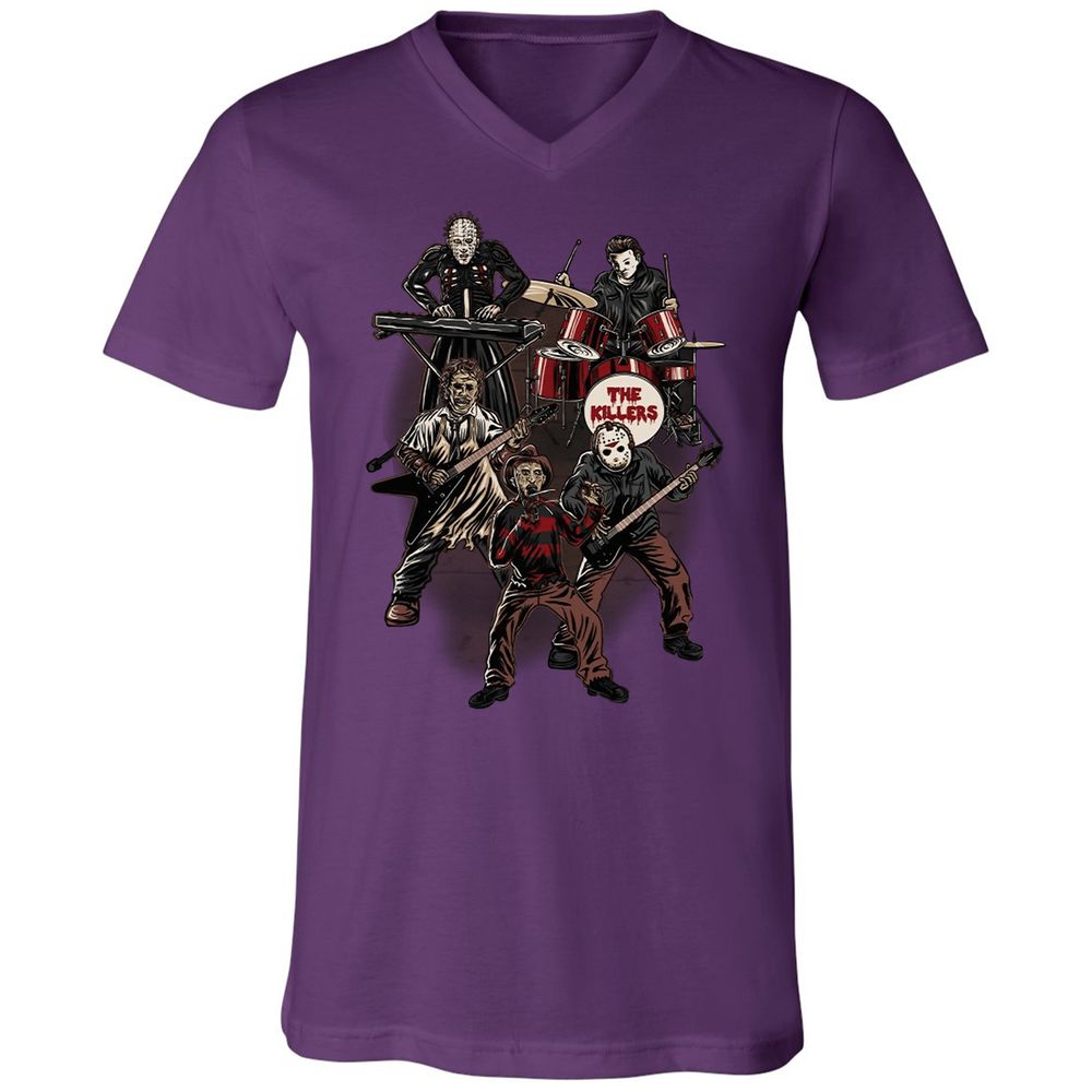 Unisex V-Neck T-Shirt - GZSWG9F3 - Team Purple - 9