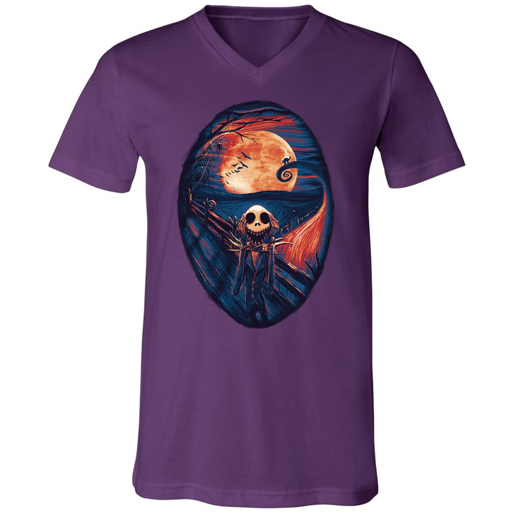 Unisex V-Neck T-Shirt - UTRDV6EQ - Team Purple - 9