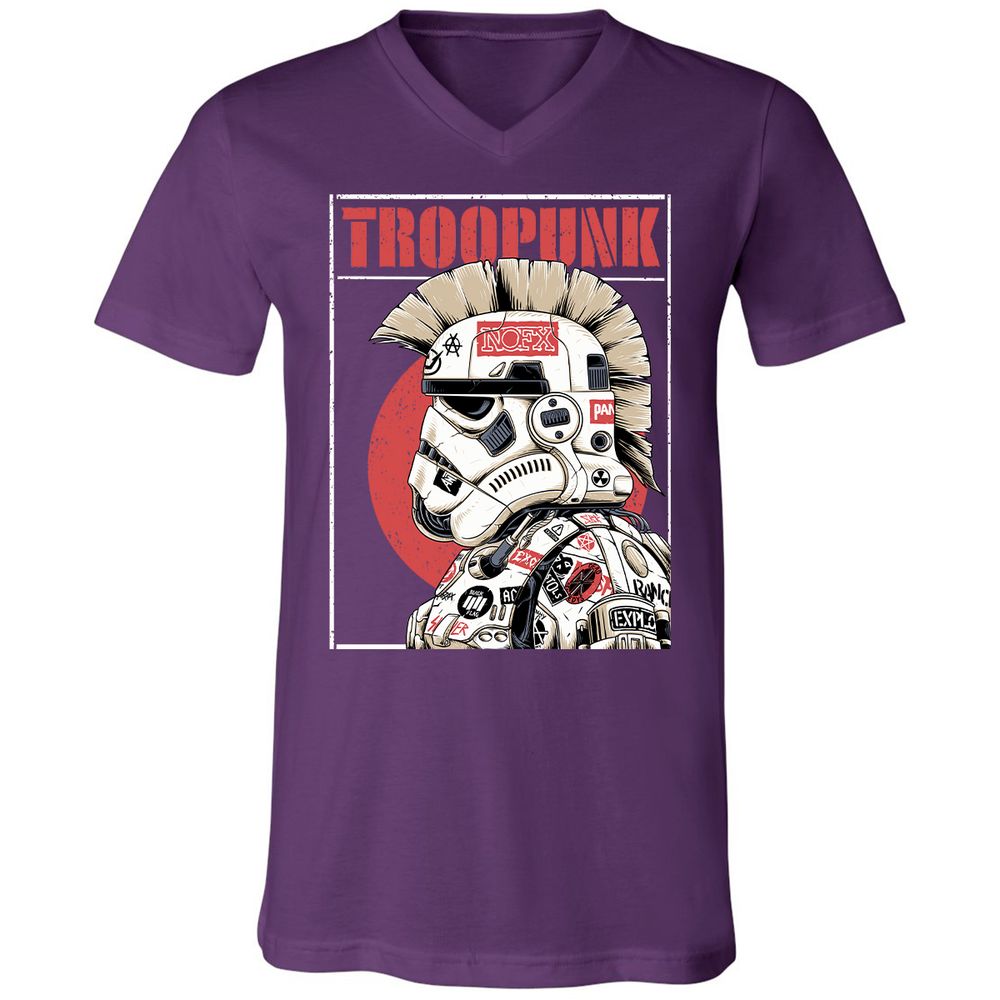 Unisex V-Neck T-Shirt - LF3XM8ZE - Team Purple - 9