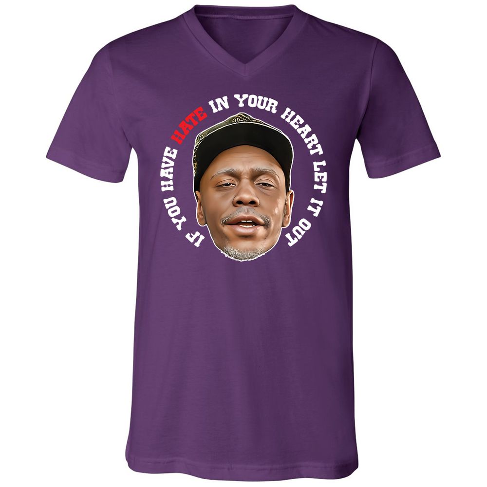 Unisex V-Neck T-Shirt - ZHDQHDM7 - Team Purple - 9
