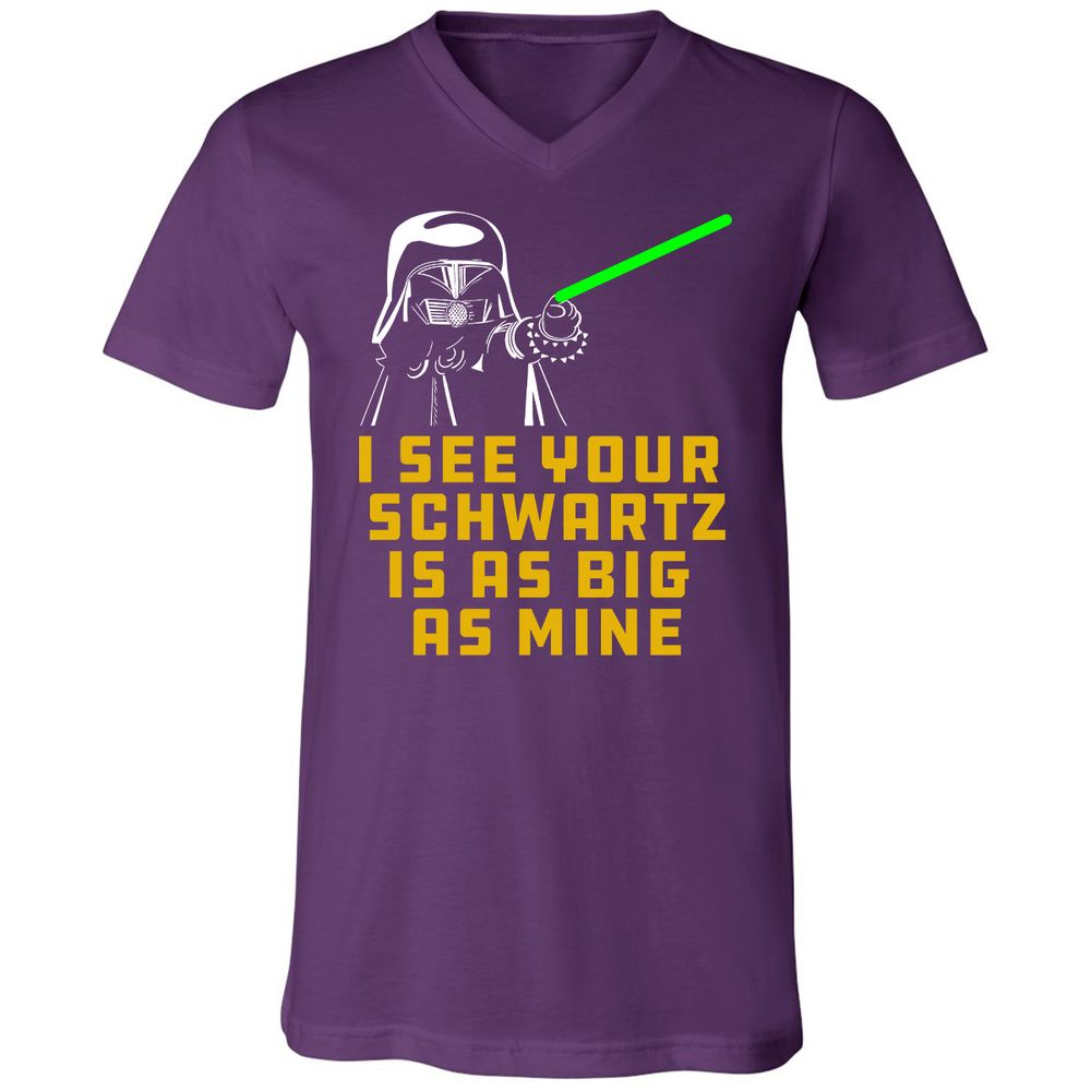 Unisex V-Neck T-Shirt - 6BL9WKRJ - Team Purple - 9