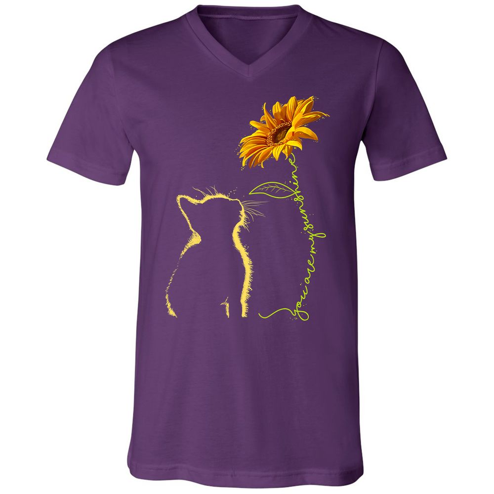 Unisex V-Neck T-Shirt - AXS3GWCJ - Team Purple - 9