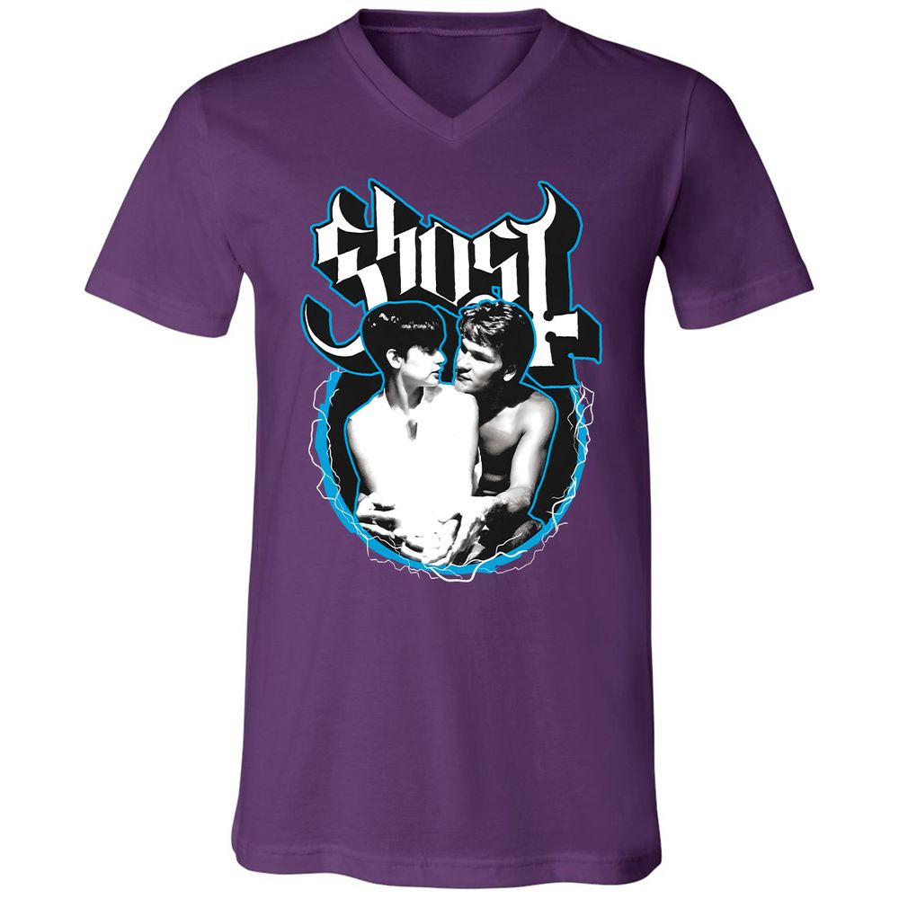 Unisex V-Neck T-Shirt - 5HHKQUC7 - Team Purple - 9
